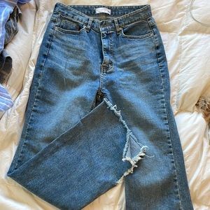 Oak and fort flare crop jeans